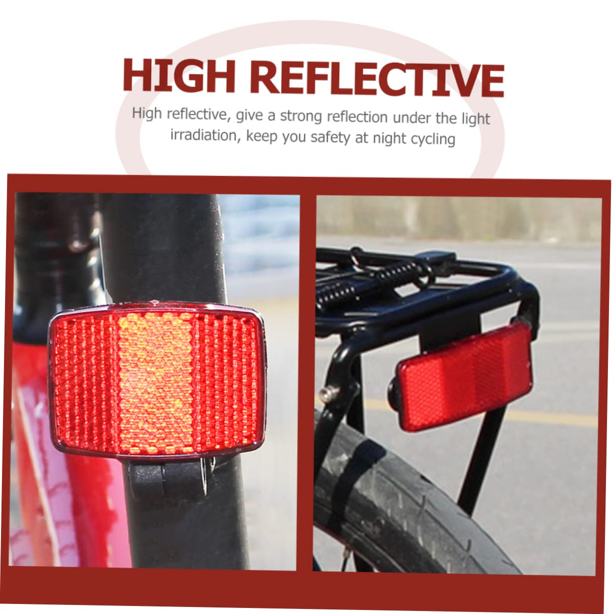 BESPORTBLE 2 Sets Plastic Reflector Motorcycle Bike Bicycle Lights for Night Riding Bike Safety Warning Light Bike Spoke Lights Bike Flashlight Bike Decorations Wheel Resin Mountain Bike