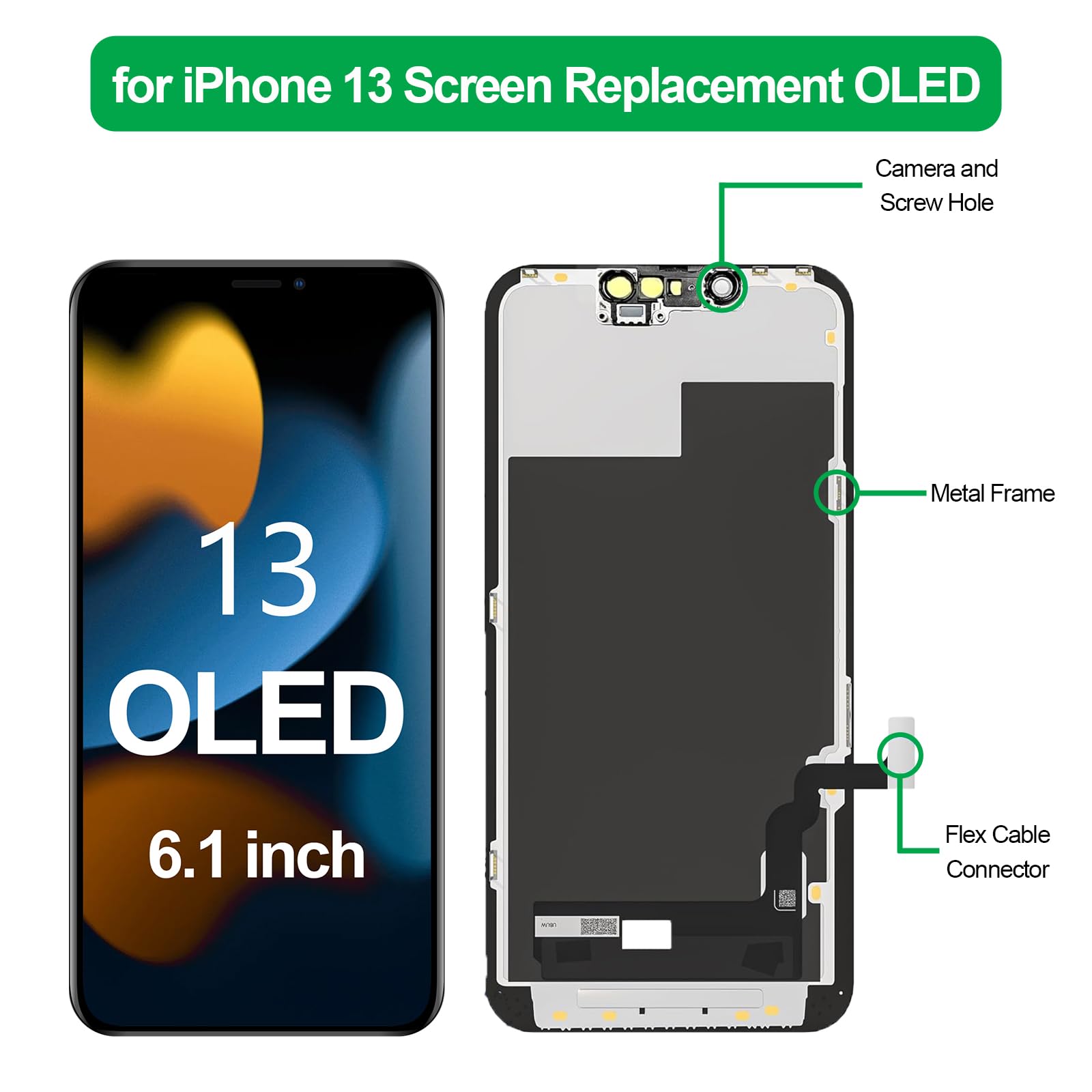iPhone13 マーティン Amazon.com: OLED for iPhone 13 Screen Replacement 6.1 inch