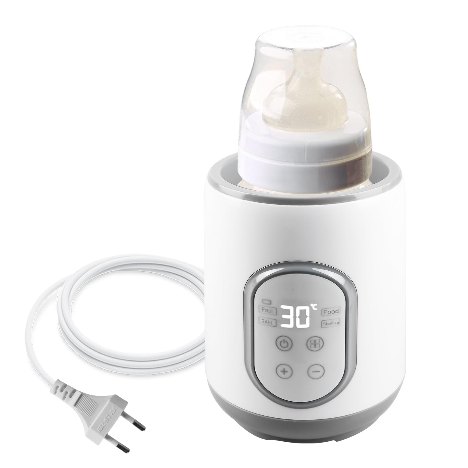 Flaschenwärmer Baby, Elektrischer Fläschchenwärmer für Flaschen Babynahrung Sterilisator, Babyflaschen Wärmer Genaue Temperaturkontrolle Milchwärmer mit Auftauen Sterilisieren Warmhalten