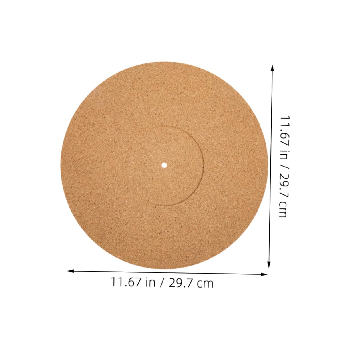 ULDIGI Replacement Turntable Mat Round Cork Vinyl Record Mat Vibration Dampening Slipmat for Vintage Turntable