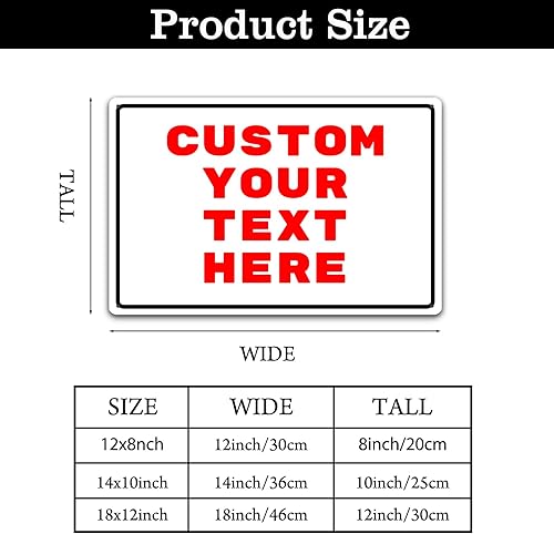 Miniatura 5 de Letrero personalizado de metal para exteriores, texto personalizado, aluminio, letrero decorativo resistente a la intemperie para oficina, negocios,