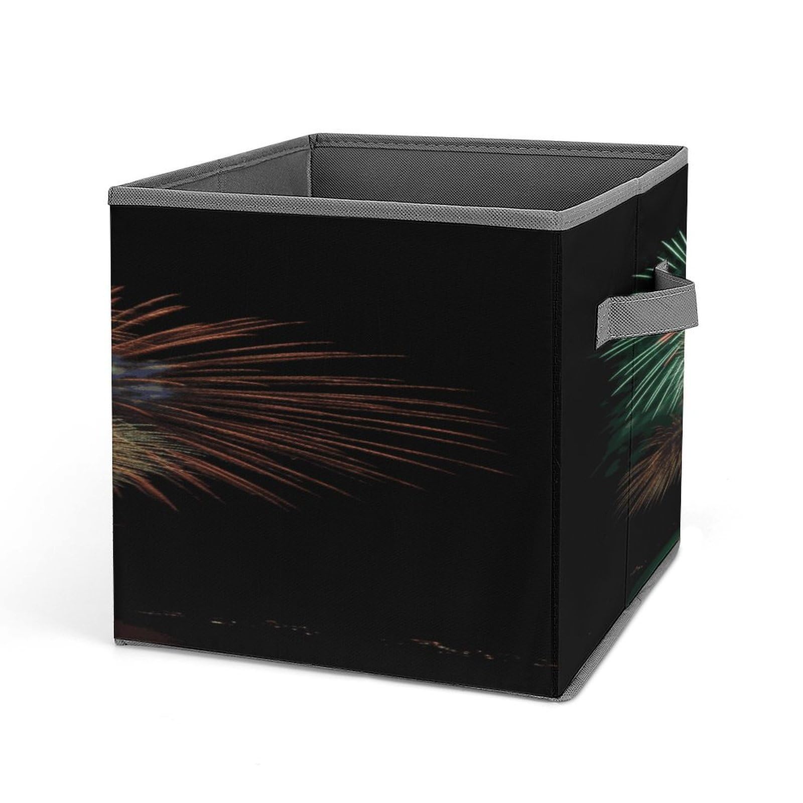 Fodpand Style Fireworks Storage Cubes Foldable Decorative Fabric, Storage Bins Baskets With Handles, Closet Organizers And Storage For Home, Office,Closet, Clothes