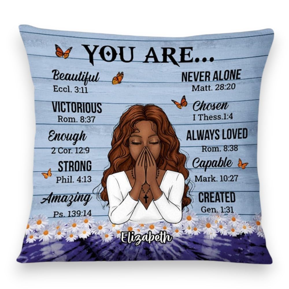 Personalized God Says You are Pillow - Best Gift for Daughter Bible Verses