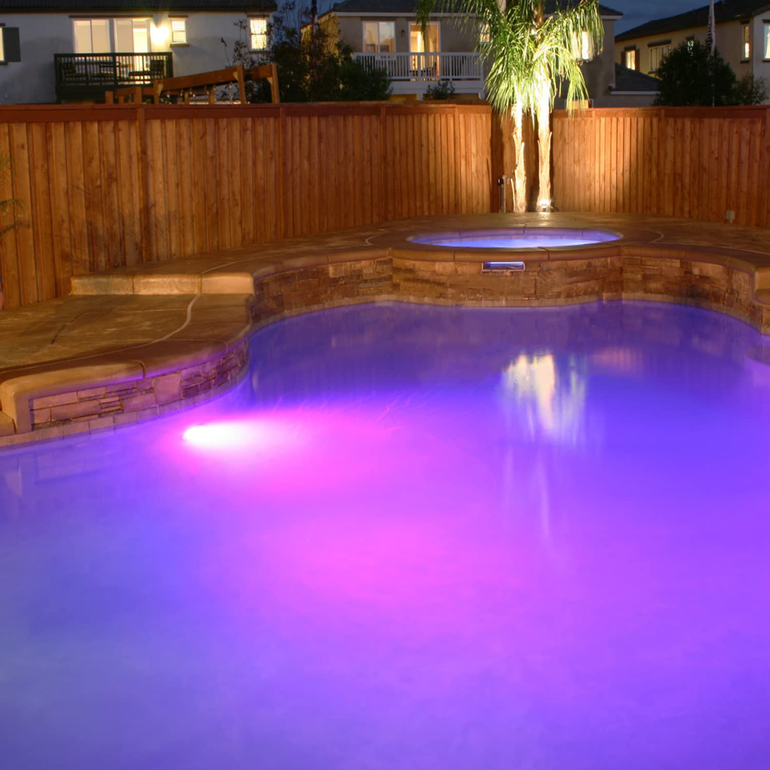 LED Poolbeleuchtung Unterwasser Led Lichter, PAR56 Schwimm Badleuchte Unterwasser Scheinwerfer Mit Fernbedienung Pool Light, 12V AC/DC IP68 Wasserdicht Pool Lampe (40 watts)