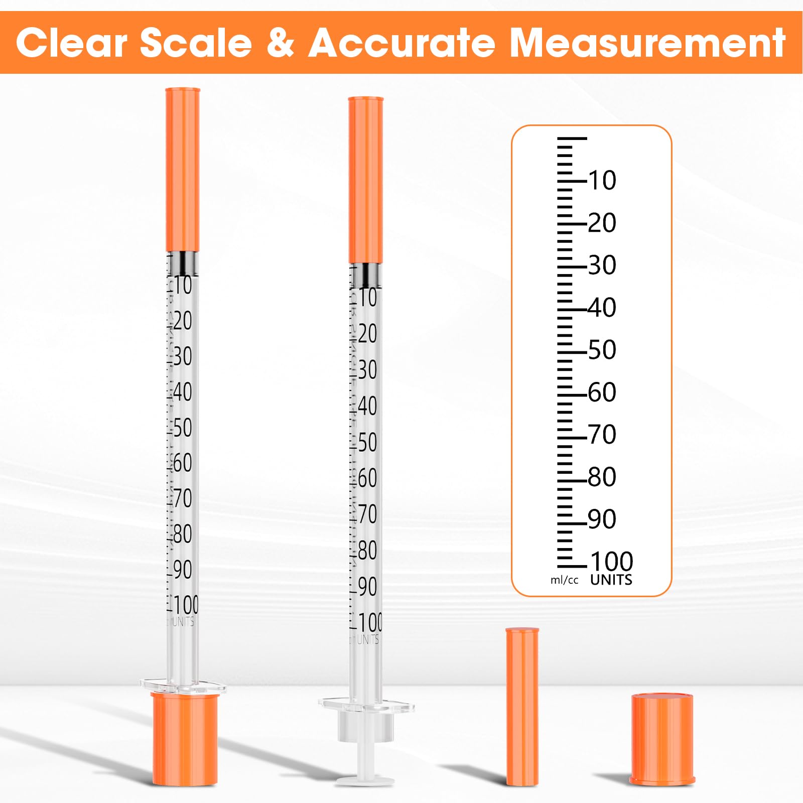 1ml/cc 29G 5/16" (8mm) Syringe, U-100 Disposable Syringes, Pack of 100 — Amazon image 5