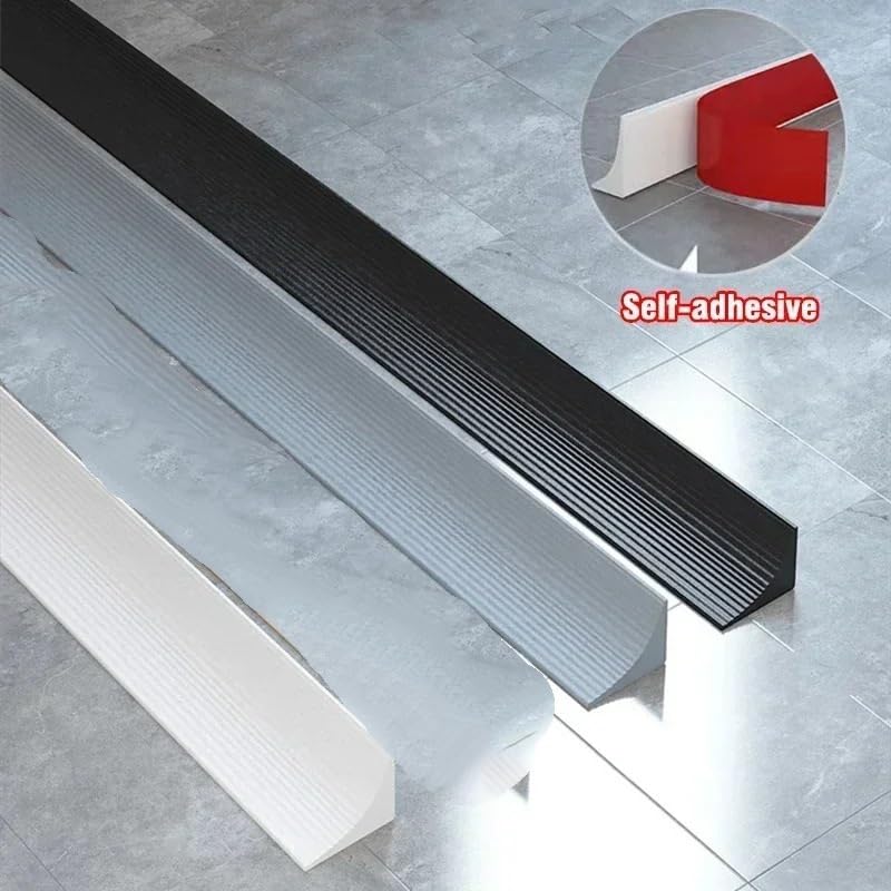 Copete Encimera Cocina 1 Tira de Barrera de retención de Agua for Suelos húmedos, Separador de Humedad y Humedad, Tira de Sellado de Silicona. Barrera Agua Ducha(White,120CM)