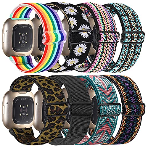 Pack de 8 correas elásticas compatibles con Fitbit Versa miniatura 1