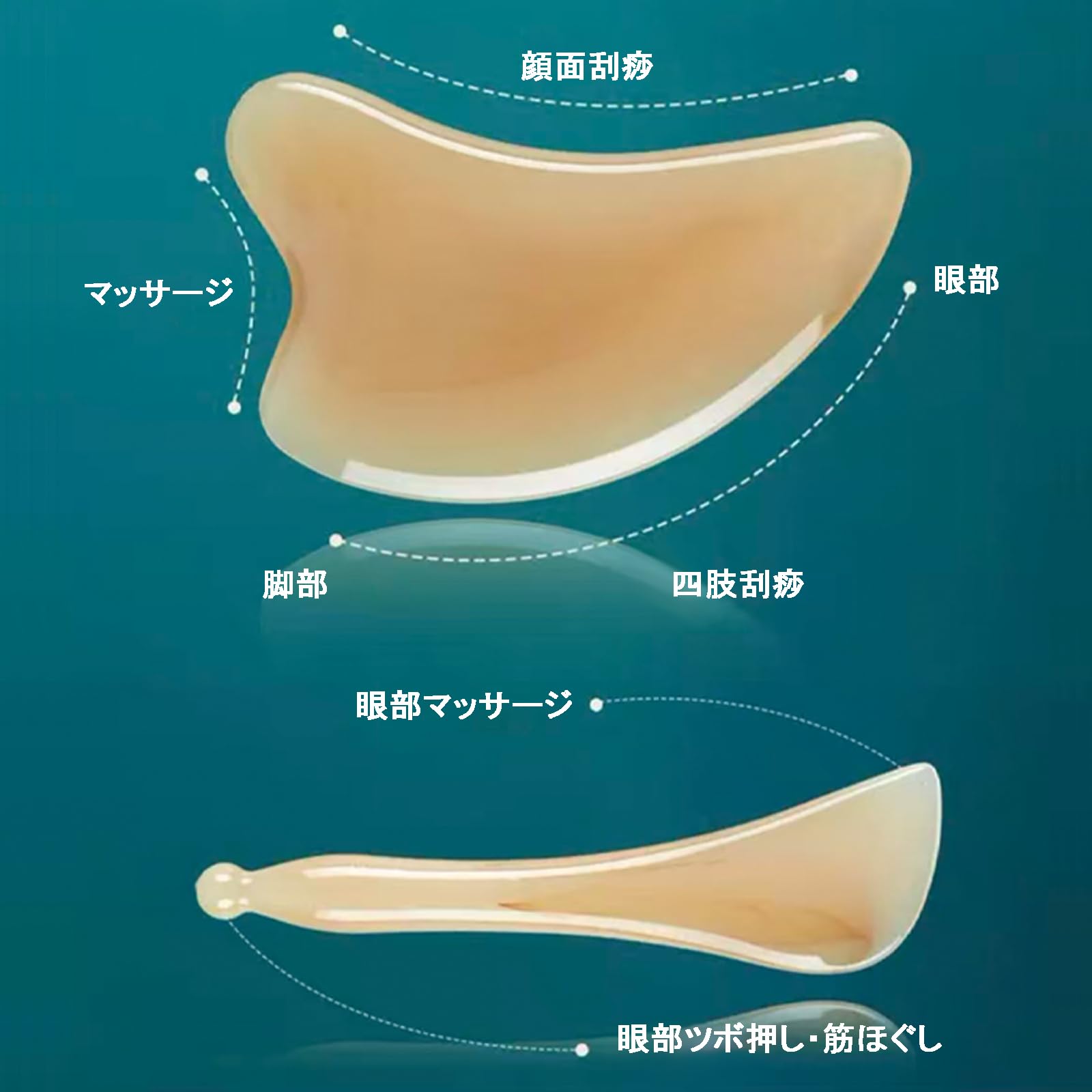 Amazon.co.jp: かっさ カッサ プレート 2点セット ツボ押し棒 筋膜