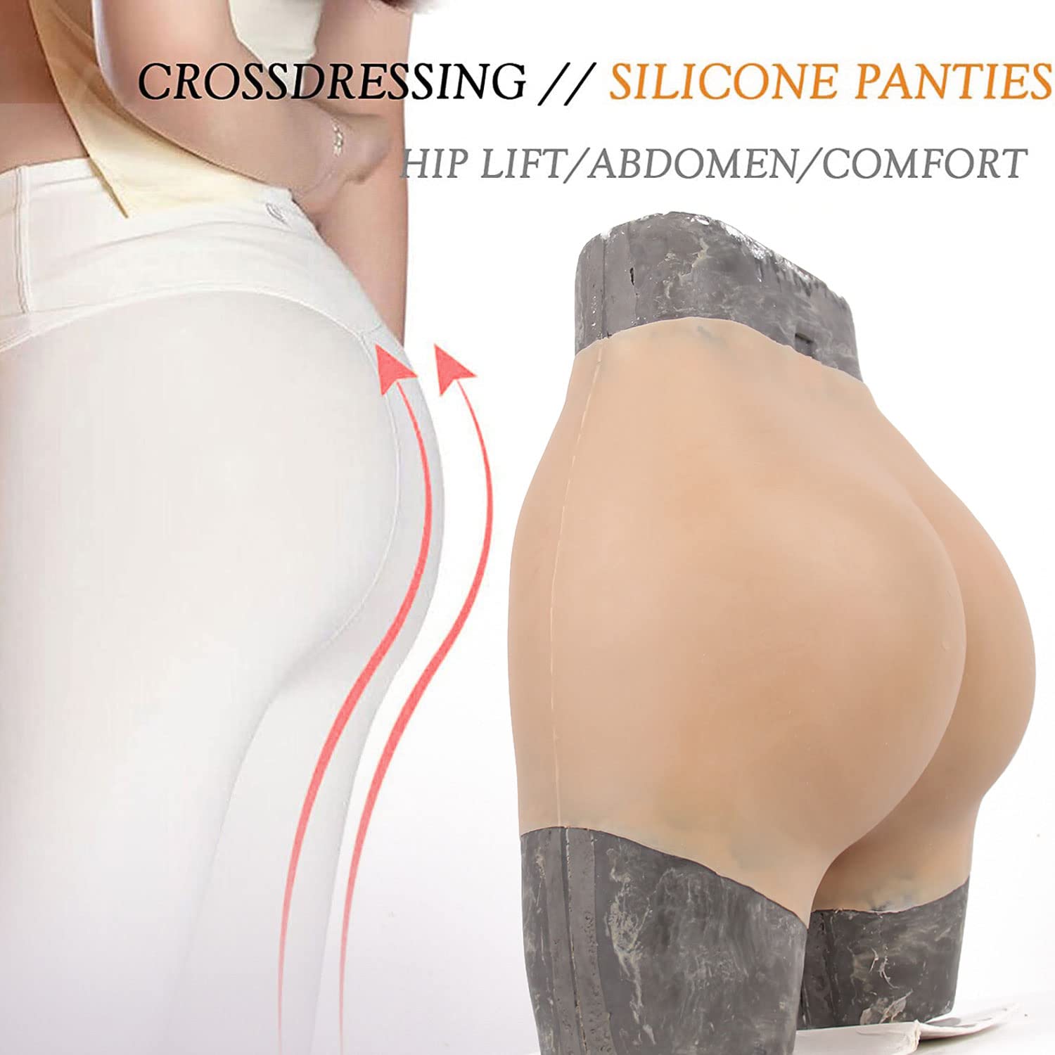 Silicona Falso Vagina Bragas Pantalones de Triángulo de Vagina Falsa Sexy Transgénero Panty para Drag Queen Crossdresser Travesti Cosplay(Color:Color 1)