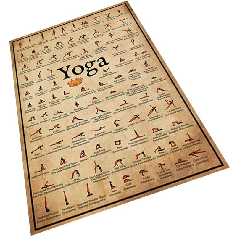 VANZACK Poster Di Yoga Decorativo per Parete Immagine Della Parete Della Postura Yoga Decorazione Immagine Resistente Per Camera Da Letto