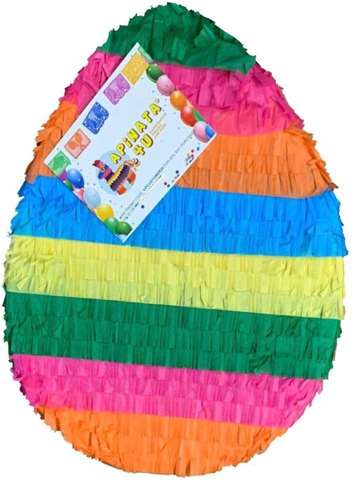 APINATA4U 2-D Fiesta Themed Easter Egg Pinata for Easter Gender Reveal
