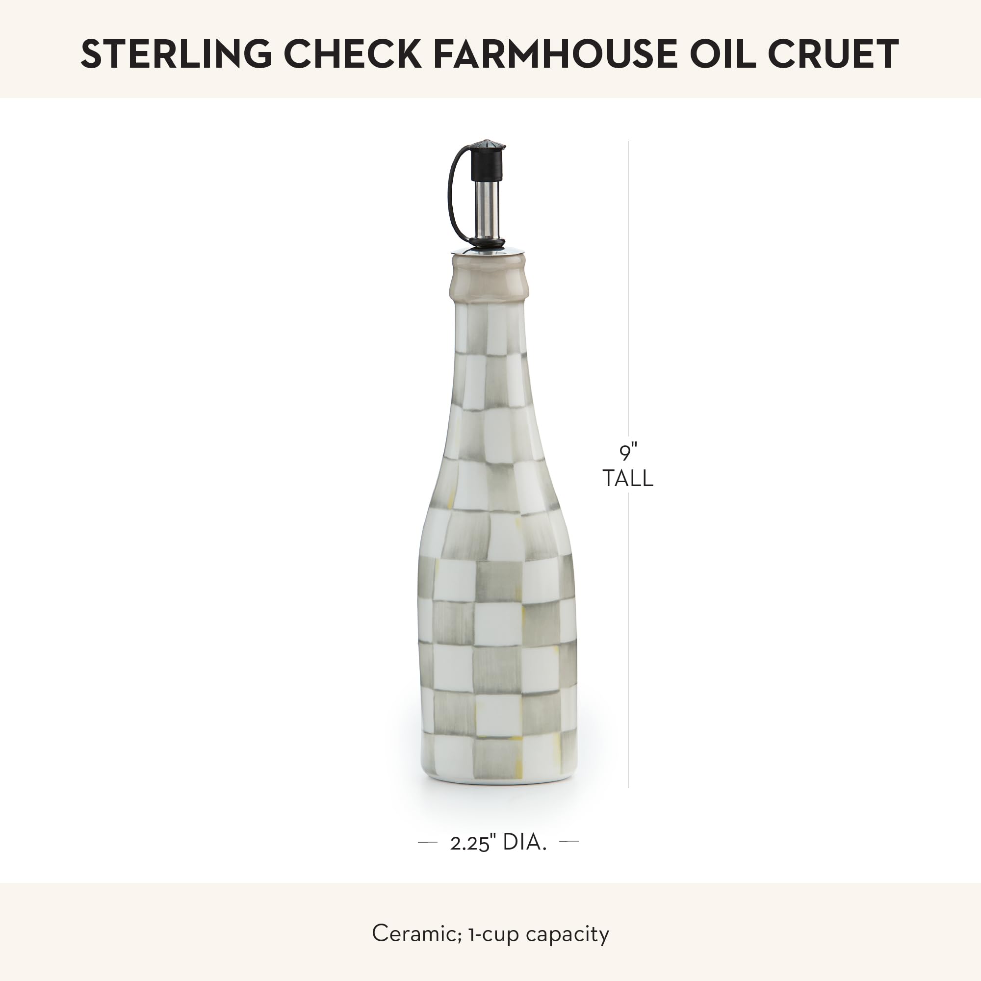 Amazon.com: MACKENZIE-CHILDS Farmhouse Oil Cruet, Ceramic