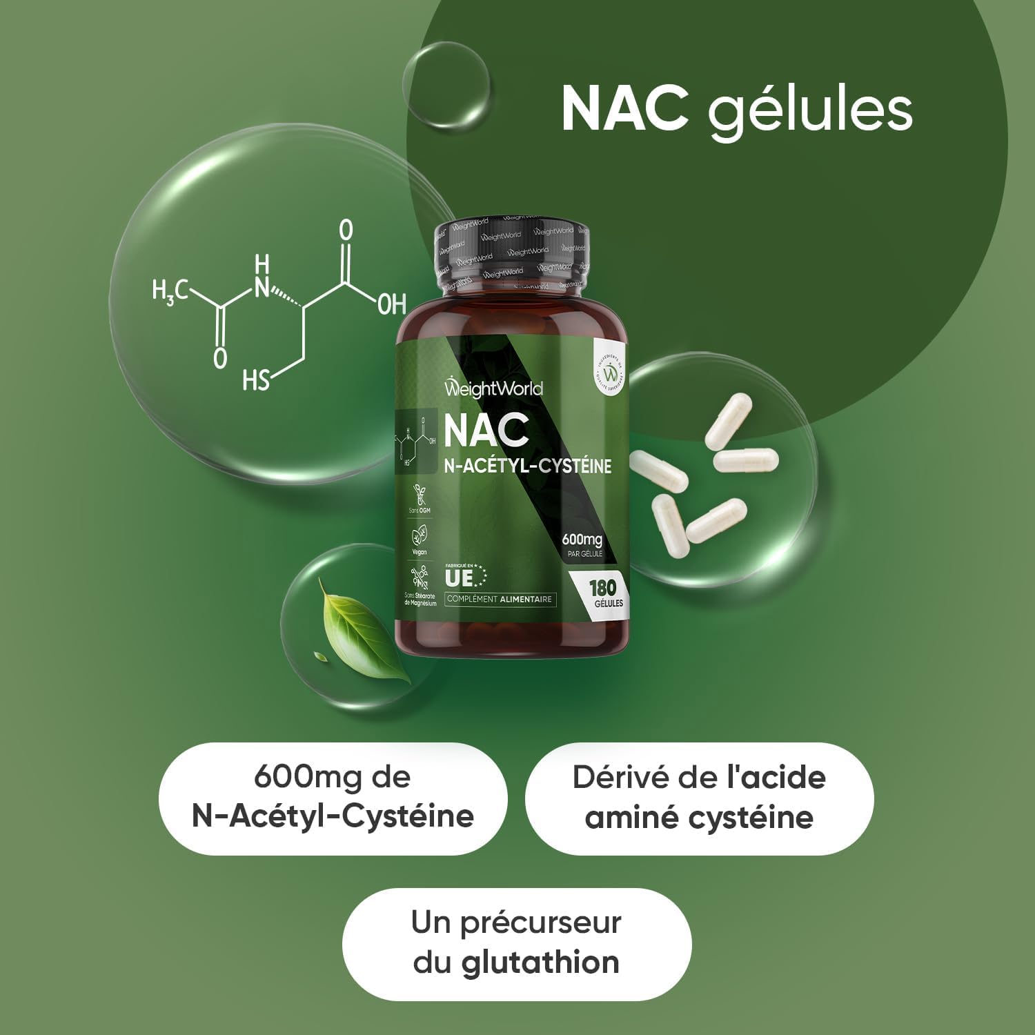NAC Gélules & Ginkgo Biloba avec Ginseng Sibérien Micro-Comprimés