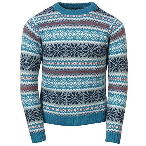 ICEWEAR Urður Angora-Blend Breathable Crew Neck Kint Children's Style Sweater Bright Blue