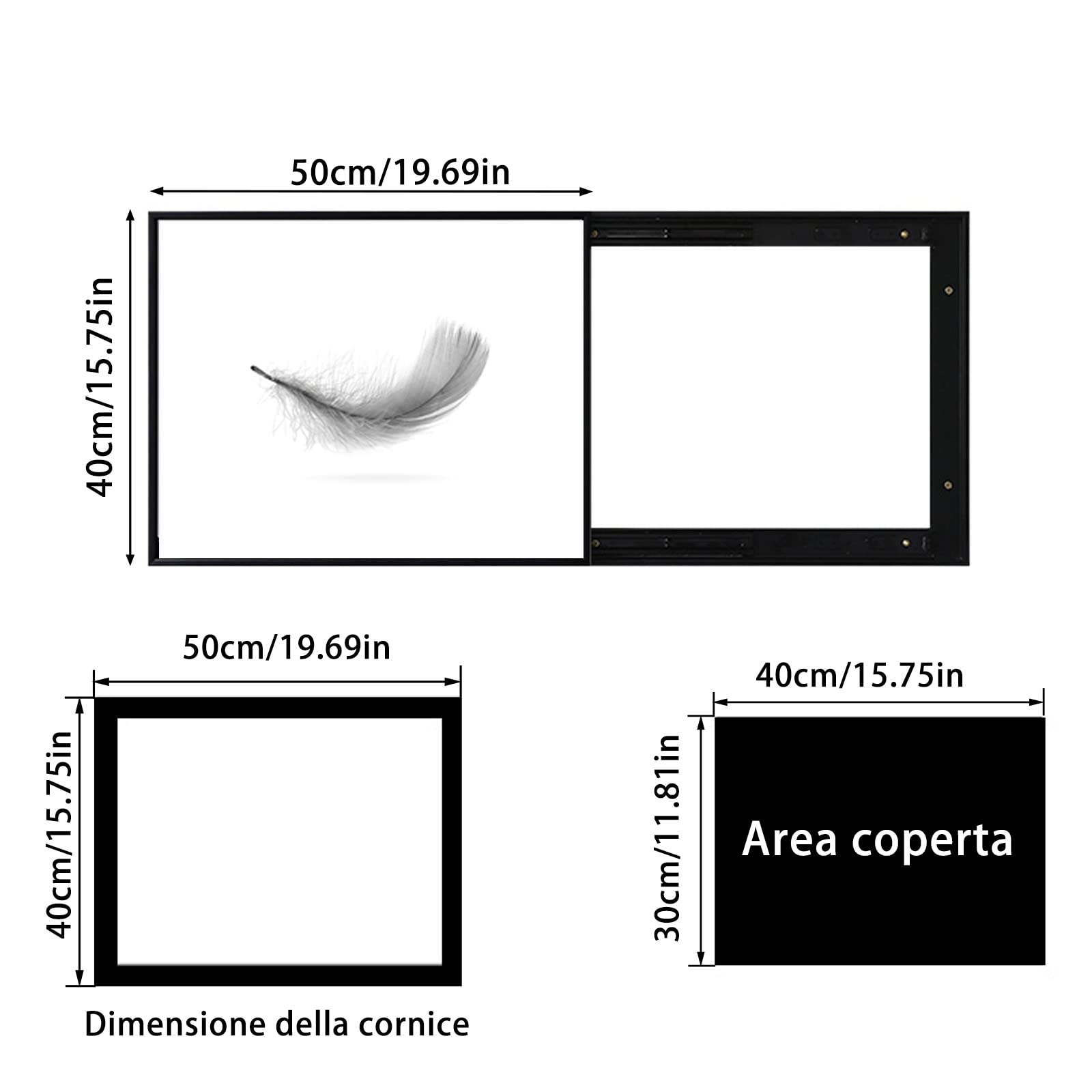 Scatola per Contatori Elettrici Coperture Decorative per Quadri Contatore Contatori Rimovibili Decorazione Nascondi Dipinti Coperchio Decorativo per Scatola Elettrica Creativa,Push Left