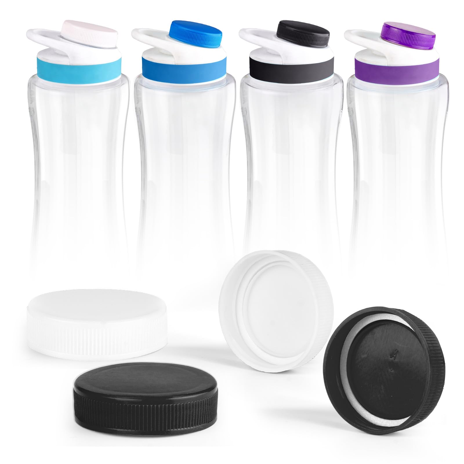 Lid for Cirkul Water Bottle - 4 Pack Cap Lid Replacements Compatible with Cirkul, Fits Cirkul Flavor Cartridges, Essential Accessories for Plastic and Stainless Steel Water Bottles