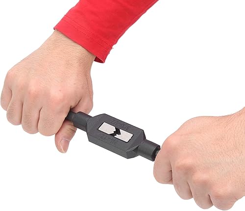 Miniatura 2 de Hilitand Mango de llave de grifo ajustable de acero 45# para grifos 3/16-1/2 (M4-), herramienta de llave de roscado de escariador estándar de EE. UU