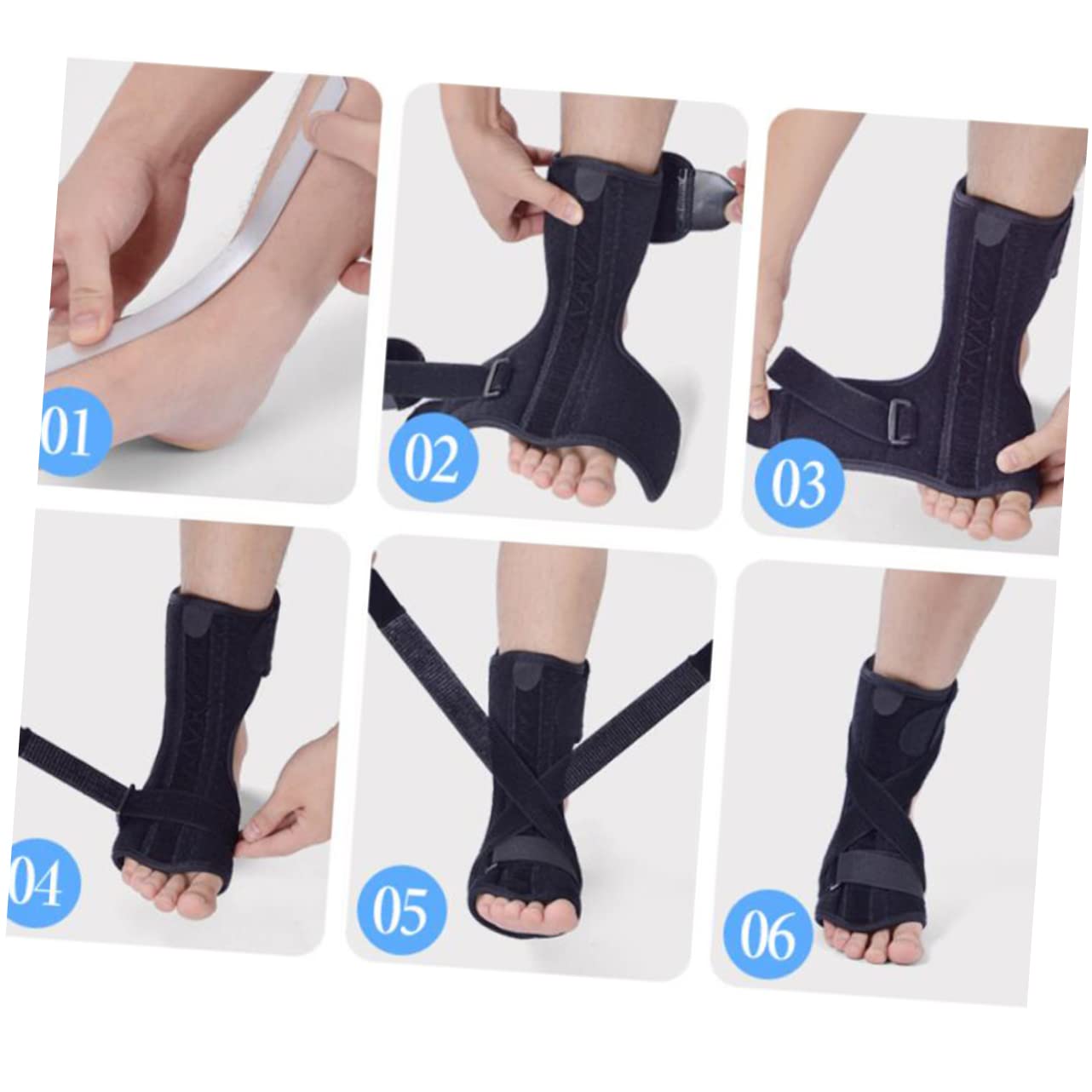 TOVINANNA Night Time Plantar Support Aluminum Bar Foot Orthotic Stabilizer for Drop Foot with Comfort Padding