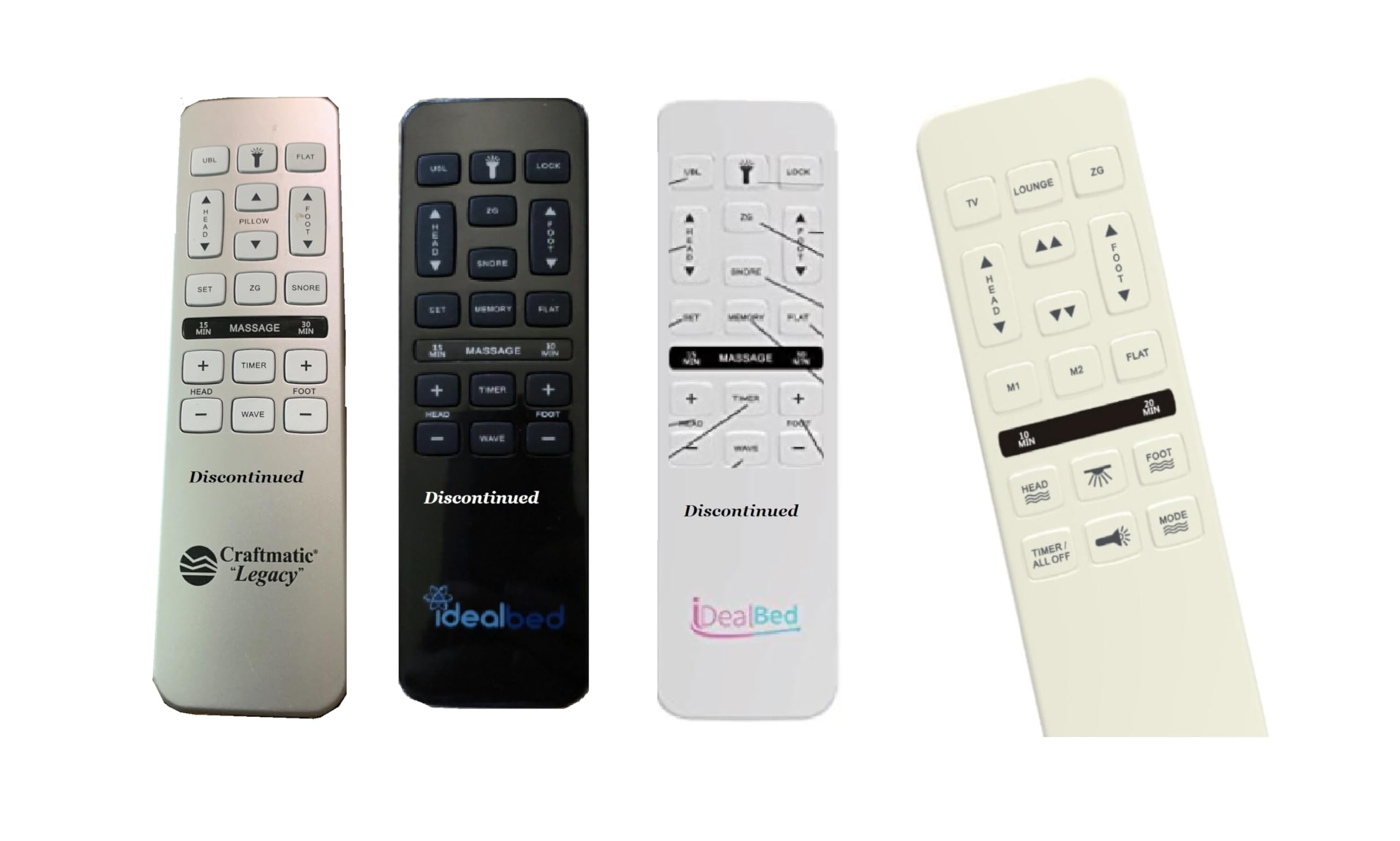 Generic Replacement Remote Compatible with Certain Richmat iDealbed 4i/c, Craftmatic Legacy, Leggett Williamsburg Frankfurt K-132 Models