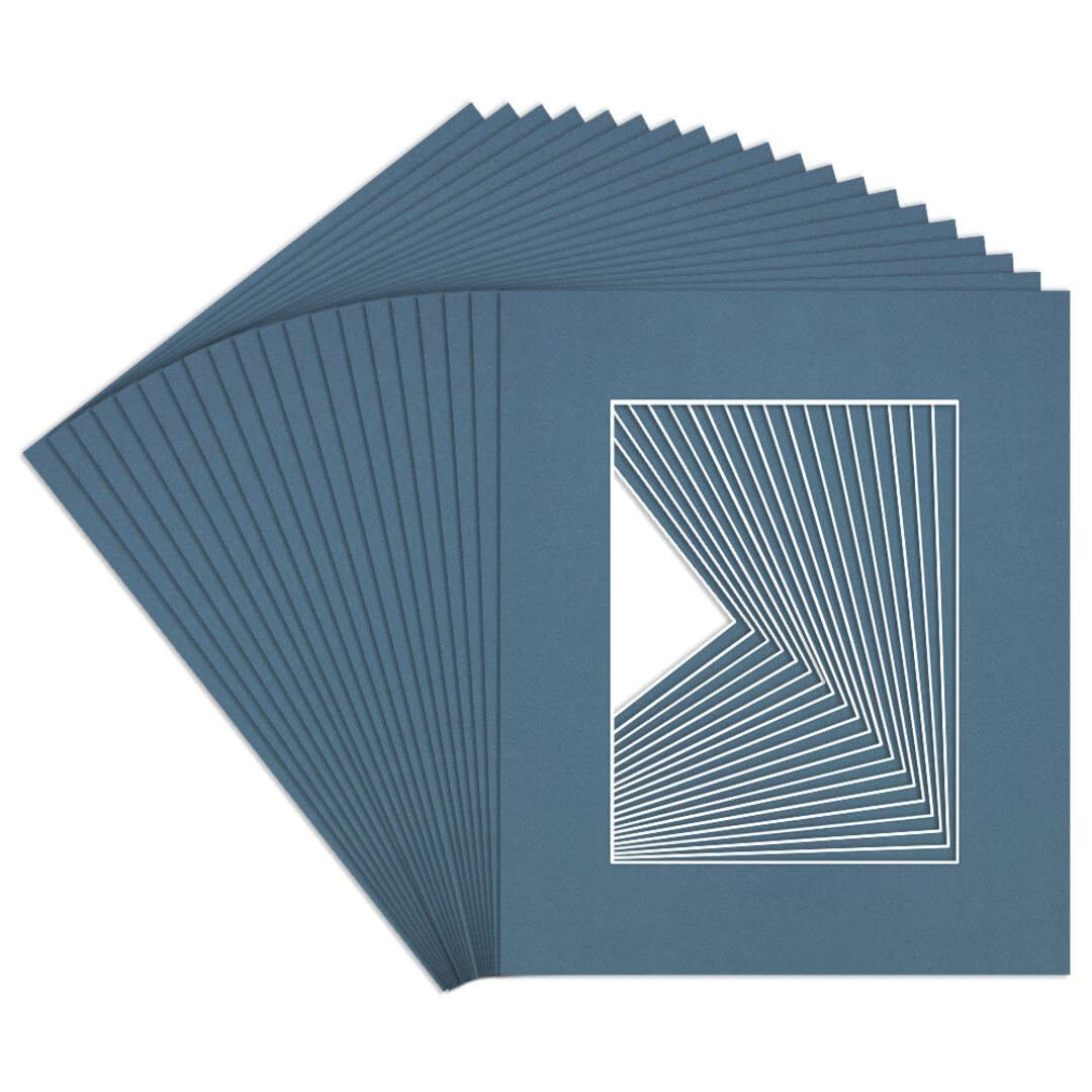 Procut Global 12x10" Pompadour Picture Mounts to Fit 8x6" Aperture - Precision Cut Cardboard Photo Mount - Ideal for Frames, Prints, Artwork & Certificates - Sizes & Colours Available - 20 Pack