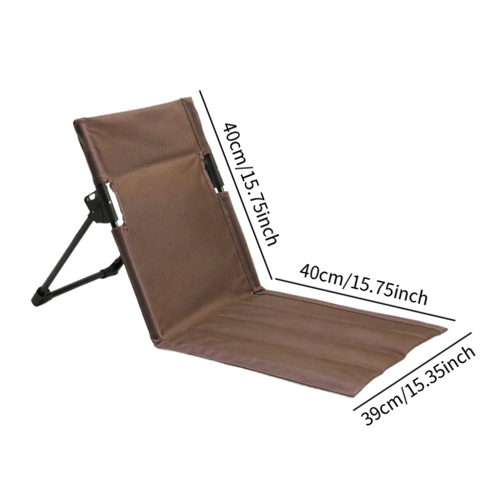 Beach Lounger Klappbarer Bodensessel mit Ergonomischer Rückenstütze Faltbares Outdoor Sitzkissen aus Robustem Material für Campingplatz Angeltouren