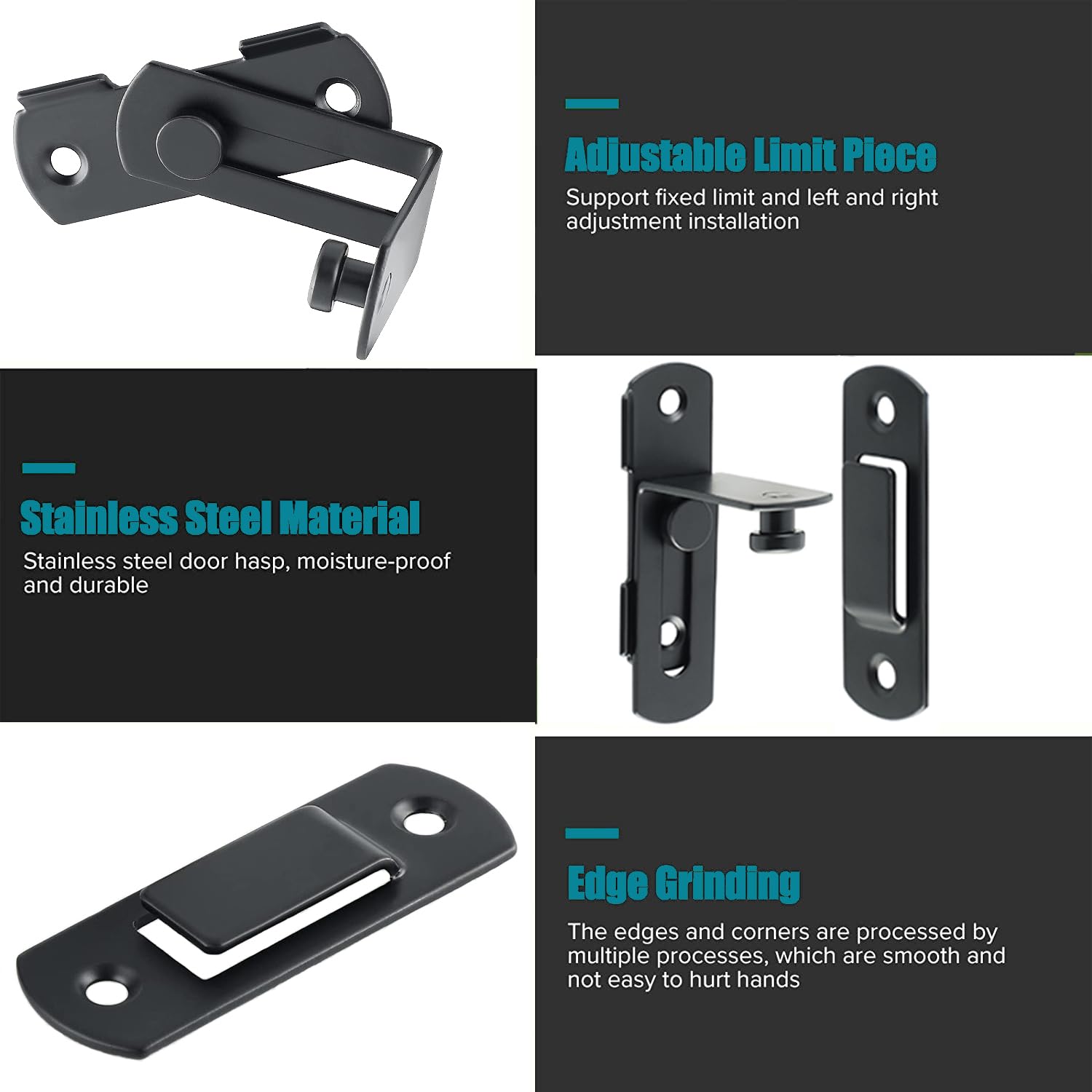 ZiYuya 90 Degree Right Angle Gate Latch Door Bolt - Image 4