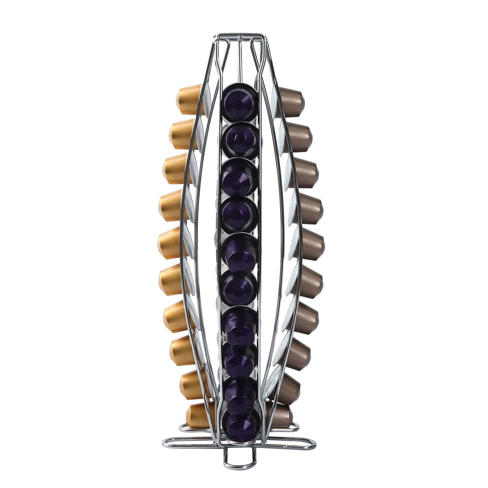 Lorena Metal Coffee Pod Holder Rack with 40 Pods Storage, Countertop Stand Capsules for Kitchen Office Coffee-ware