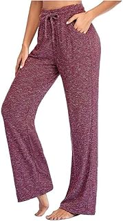Bravetoshop Womens Yoga Pants Wide Leg Comfy Drawstring Loose Straight Lounge Running Workout Joggers Pants with Pockets