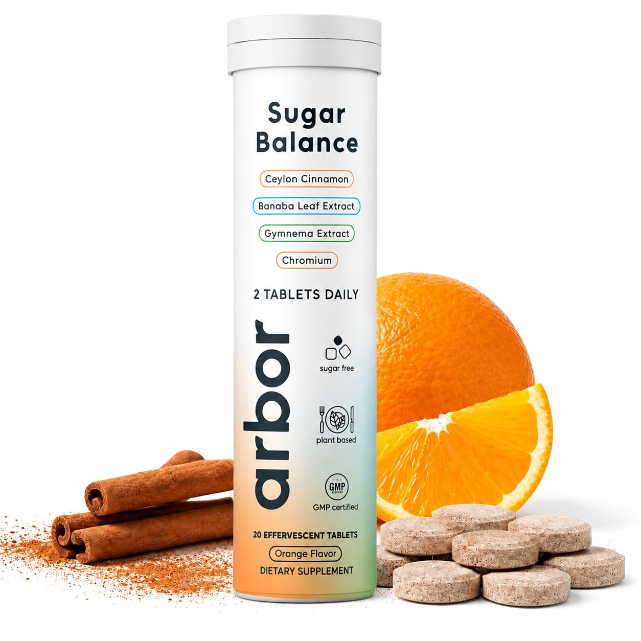 Sugar Balance Effervescent Tablets, Sugar Craving Control Supplement, 20ct