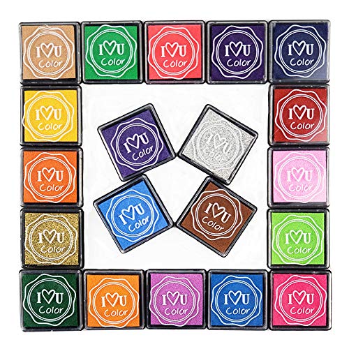 Finger Ink Pads For Kids, 20 Colors Ink Stamp Pads, Washable Craft Stamp Pad Diy Color For Rubber Stamps, Paper, Scrapbooking, Wood Fabric, Best Diy Gift For Kids – Gtlzlz #TOP1