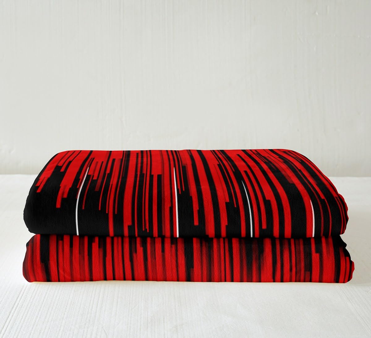 Red Black Fleece Throw Blanket Double 60"x79" Kids Ombre Plush Blanket for Boys Modern Sherpa Blanket Black Fuzzy Blanket Room Decor - Image 4