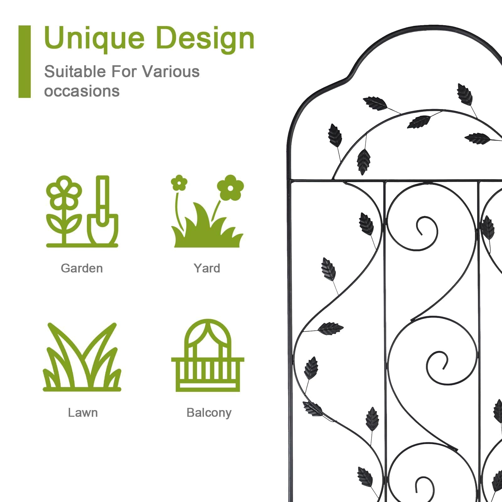 Amazon.com : hogardeck 4 Packs 84 * 19 inch Metal Garden