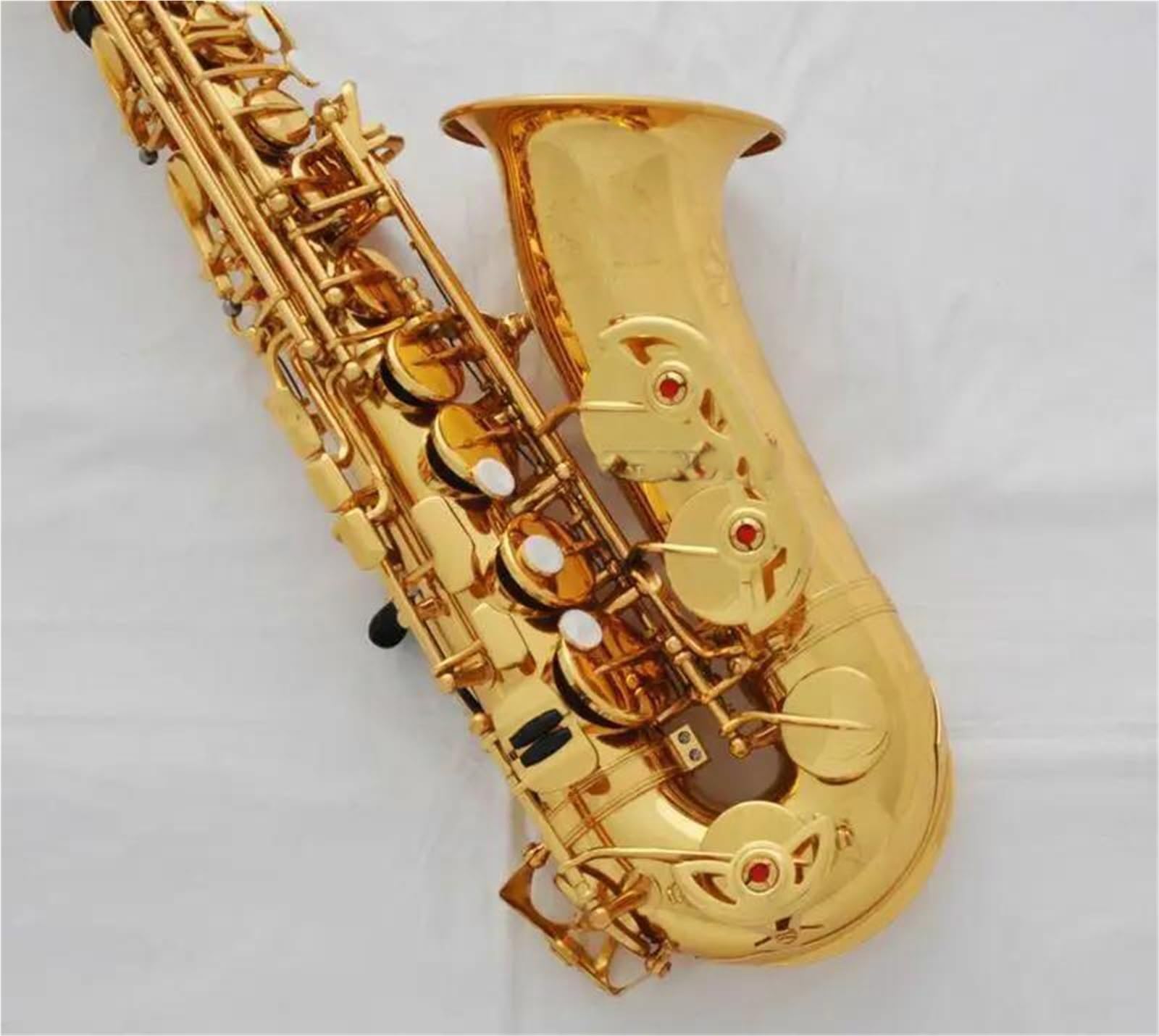Jasnozłoty Saksofon Altowy Eb Z Futerałem Instrument Dęty Drewniany Saksofon