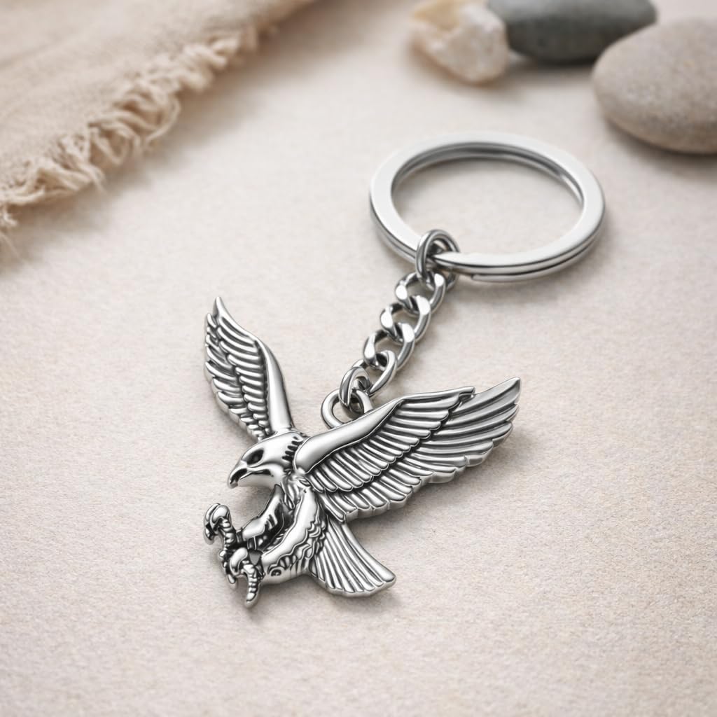 Bird Keychain – Eagle Keychains Bag Charms for Women with Detailed Wingspan and Soaring Pose, Cool Key Chains Gifts for Men, Friends, Family and Birds Lovers image 4