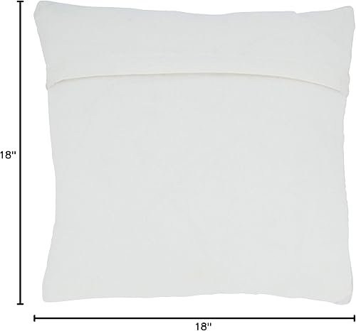 Miniatura 6 de SARO LIFESTYLE Nautica Collection Diamond Chindi - Almohada con relleno de plumón, 18 x 18 pulgadas, color azul