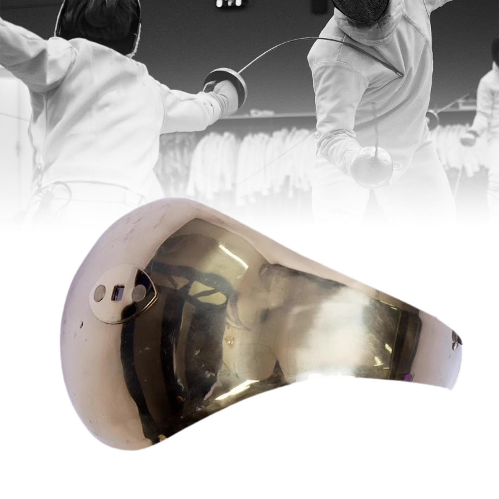 Menolana Fencing Guard Plate Epee Hand Protector, Bracket, Standard, Fencing Practice, Handguard Pad for Training, 13cm Gold