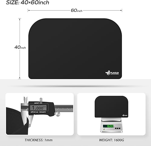 Miniatura 10 de FLASLD Under Grill Pit Mat, 32×48 inch Grill Mat Under Desk, Double-Sided Fireproof Fireplace Mats for Fire Pit, Grill Pad for Outdoor Grill,