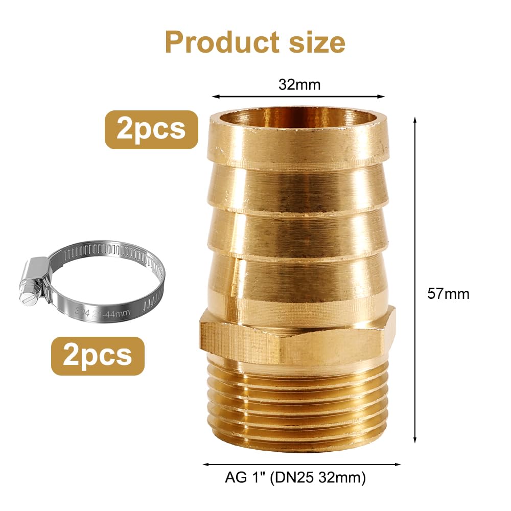 Sourcing Map Raccordo Portagomma In Ottone Raccordo Tubo Flessibile Adattatore Per Connettore