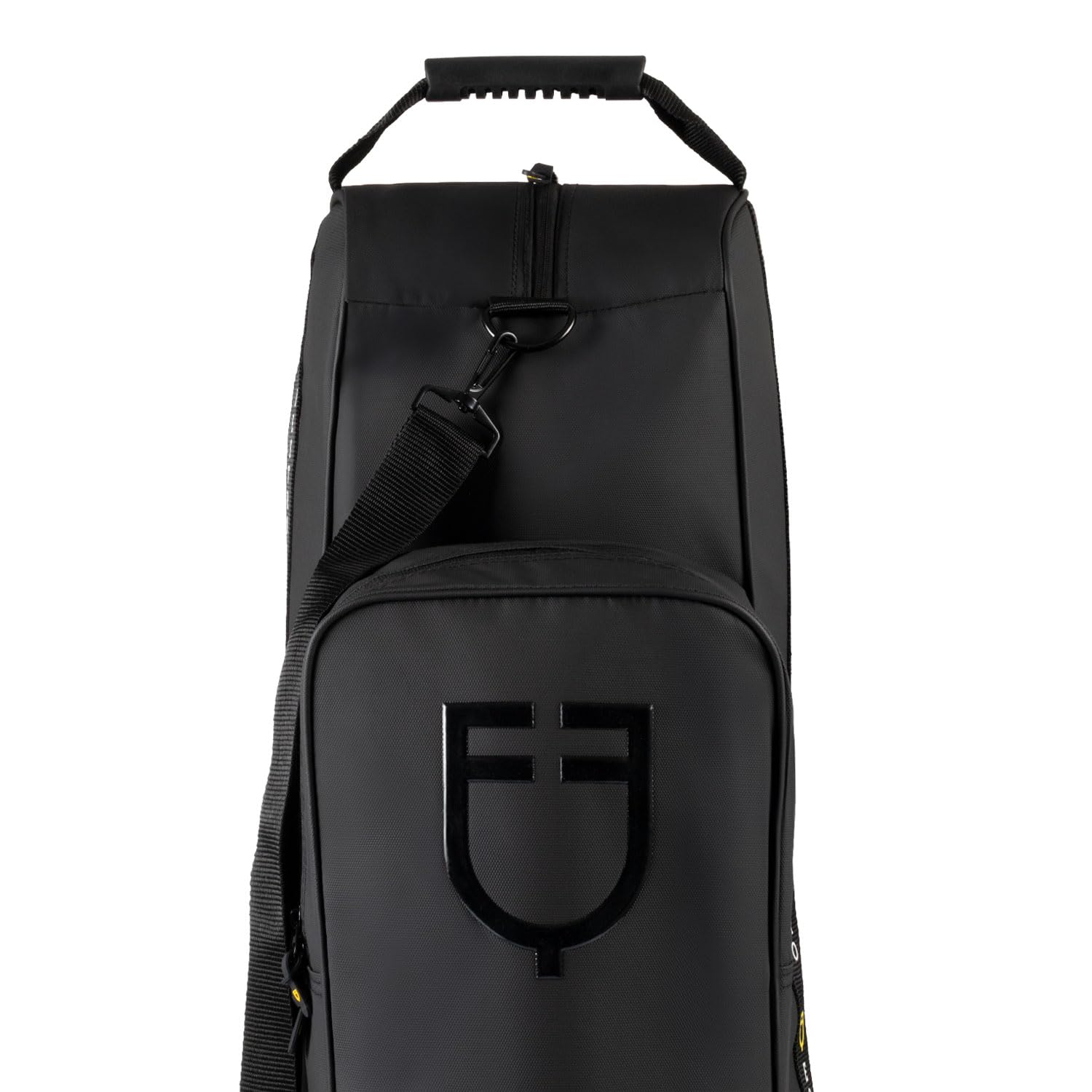 Borsa Porta Stivali e Casco, Zaino Sportivo in Tessuto Nero con Tracolla