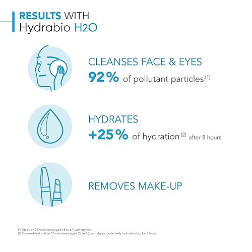 Miniatura 4 de Bioderma - Hydrabio H2O - Agua micelar - Limpiador facial y removedor de maquillaje - Agua limpiadora micelar para piel sensible deshidratada