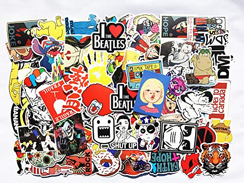 100枚ステッカーセット 防水シール スーツケース バイク ヘルメットなど適用 (100-4)