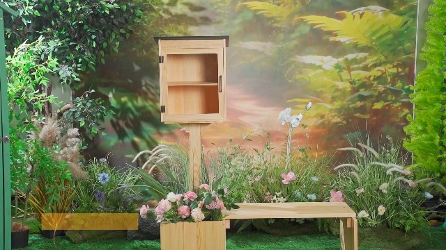 Amazon.com: Wonderjune Little Library Box Outdoor with Bench Set