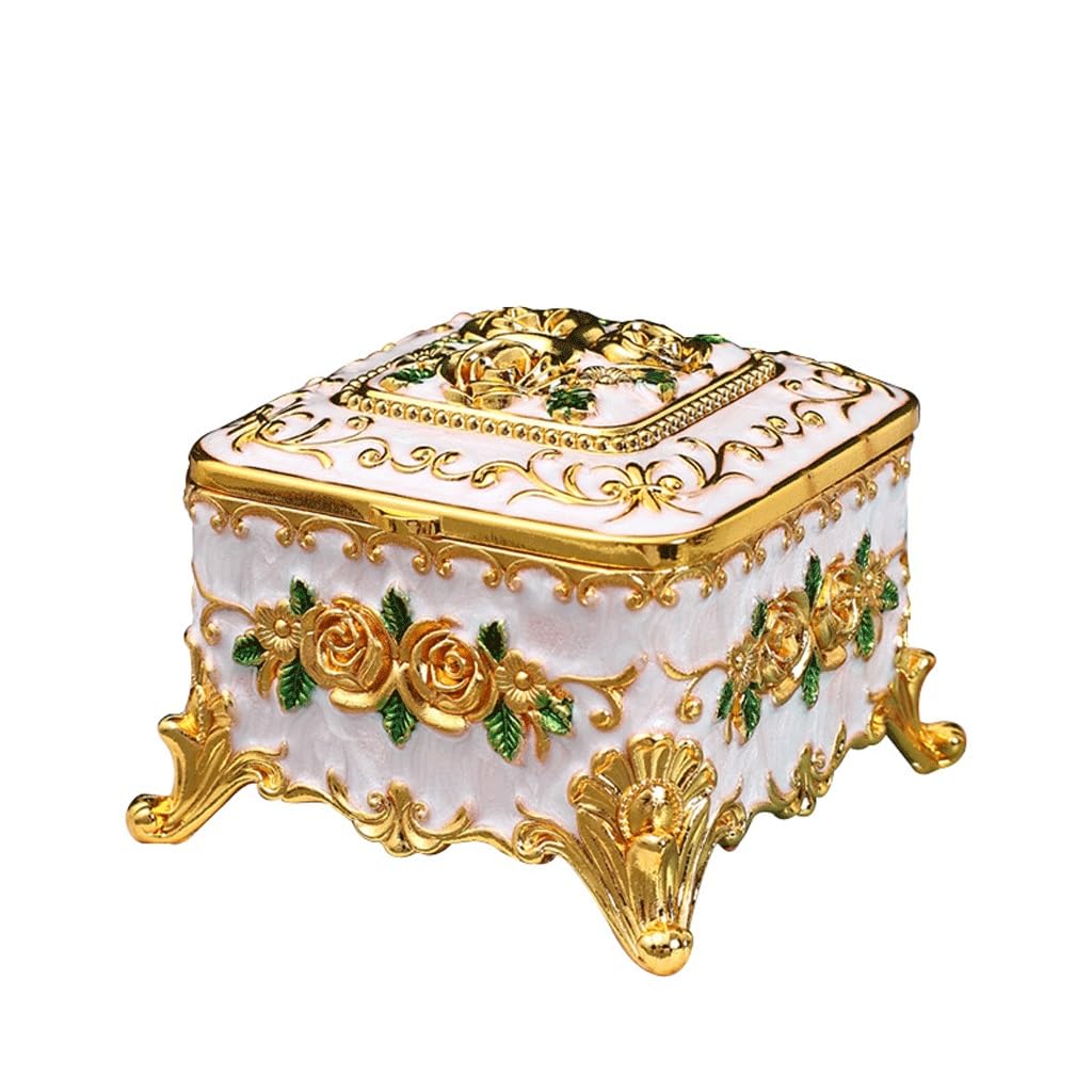 Boîte à bijoux en métal peint élégante pour ranger vos boucles d'oreilles