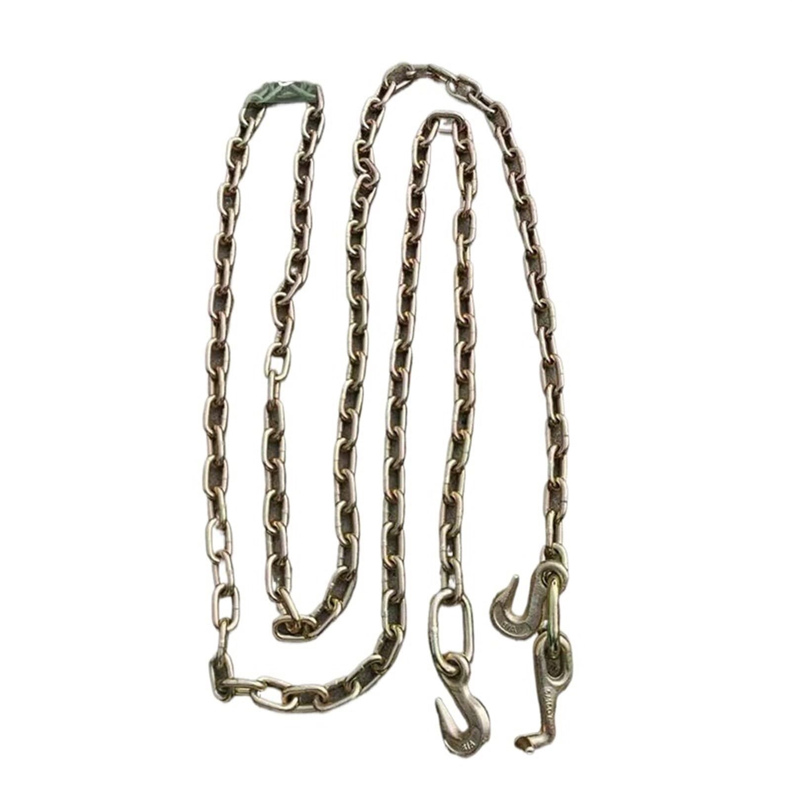 Chaîne De Levage Du Moteur Crochet à Double Chaîne For Remorque, 2 Tonnes-5 Tonnes, 0.5M-2M, Accessoires De Véhicule De Sauvetage, Matériel D'élingue à Chaîne épaisse à Haute Résistance éLingues En Ch