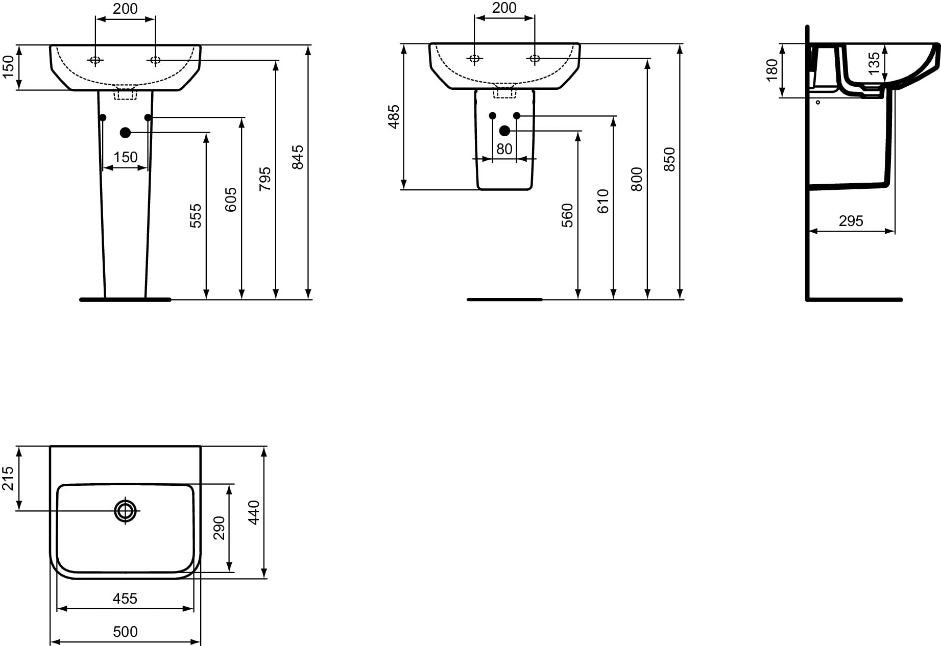 Ideal Standard - i.life, Colonna 180x165x700mm, Bianco