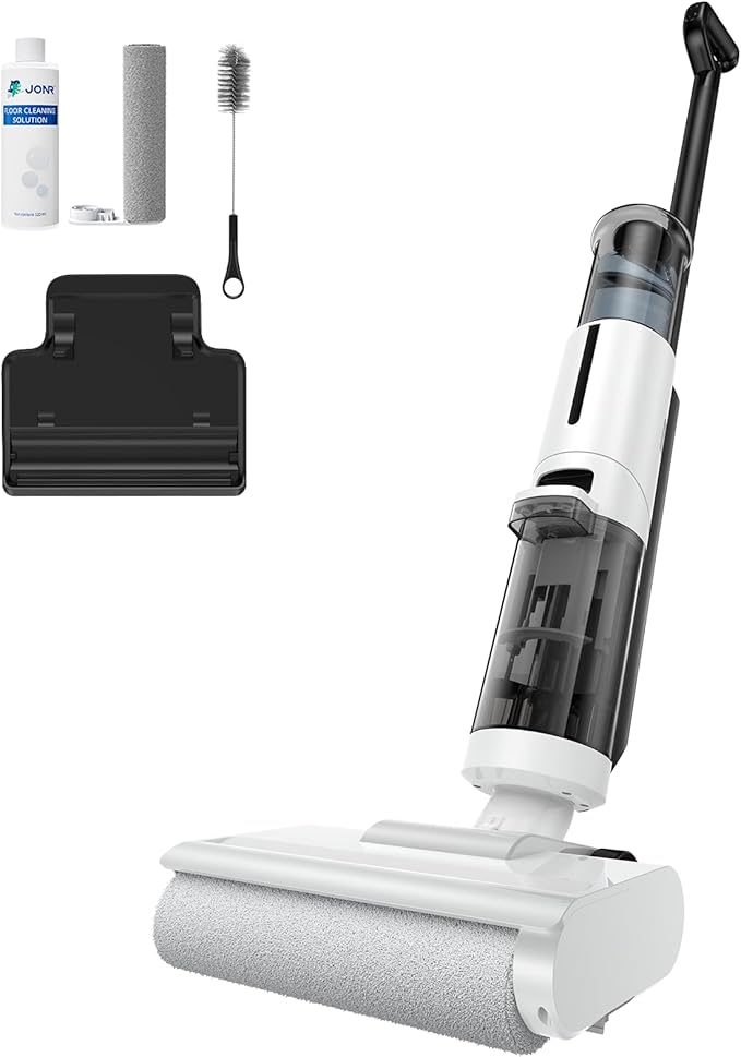 JONR Wet Dry Vacuum Cleaner, 3-in-1 Cordless Vacuum Mop with Self-Washing, 0.1 inch Edge Cleaning