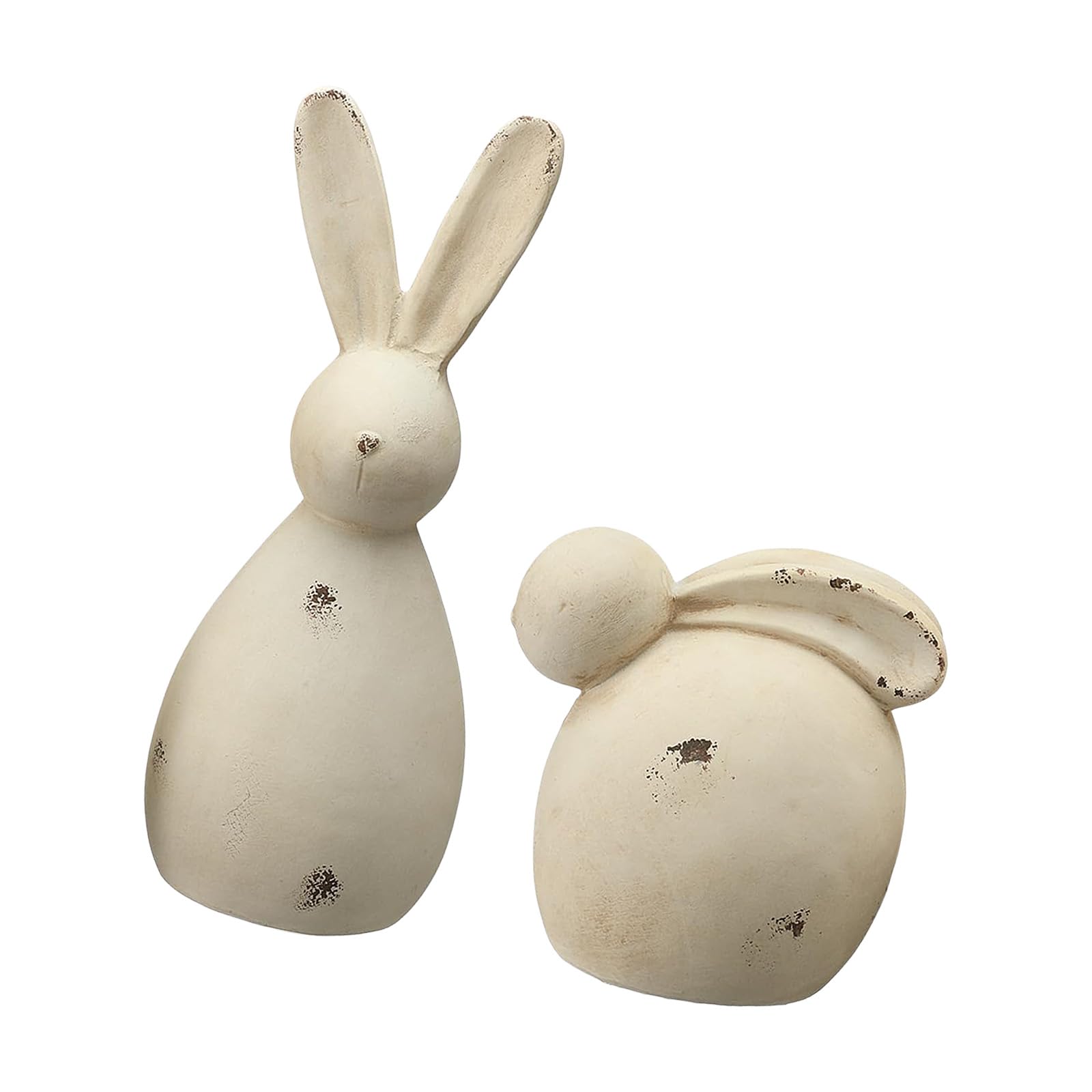 Juego de decoración de conejitos de resina envejecida para decoraciones de