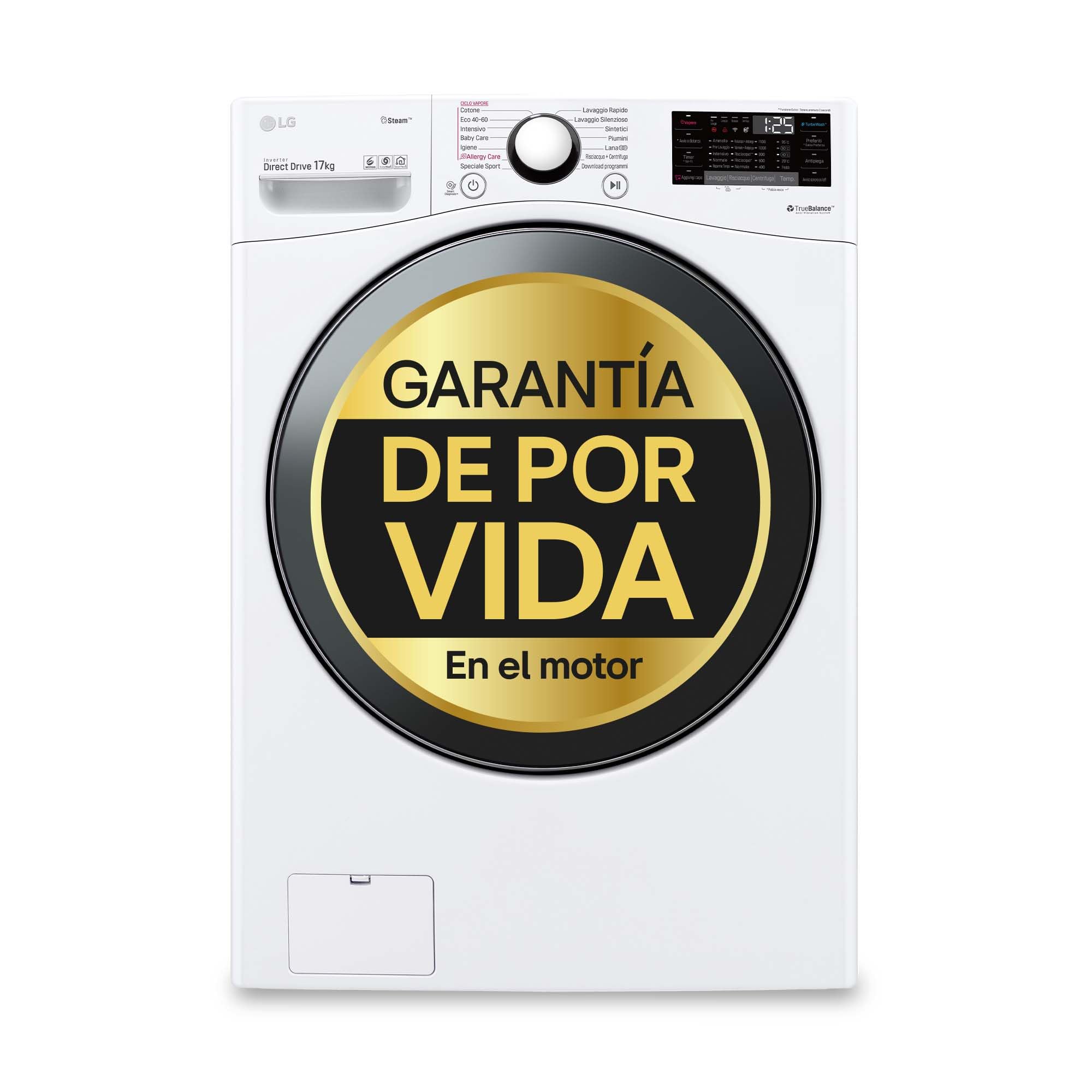 LG F1P1CY2T - Lavadora Inverter direct Drive, 17 kg, A++, 1100 rpm, serie XXX, color inox antihuellas — view 23