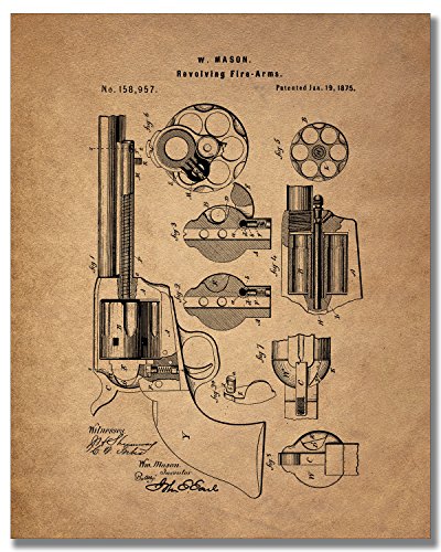 Cowboy Patent Art Prints - Set Of 6 Western Wall Decor Photos Spurs Colt Peacemaker Lasso Bridle Saddle Horseshoe #TOP6