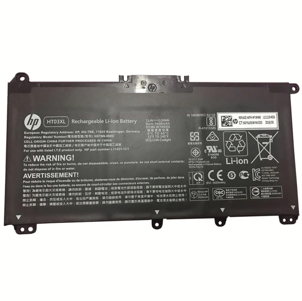 HT03XL Laptop Battery Compatible for HP Pavilion HSTNN-15-da0053wm, 15-da0002dx, 14m-dh1003dx, 15-da0012dx, DB8R, DB8S, IB80, IB8O, LB8L, LB8M, HT03XL VinTej08 (B0DG5S7P14) Amazon Price History, Amazon Price Tracker